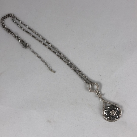 Rhinestone Accented Interchangeable Ginger Snap Necklace - Picture 5 of 6